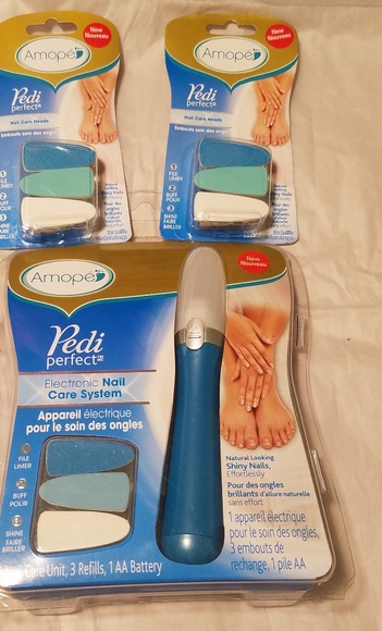 NWT Amopé Pedi Perfect Electronic Nail Care System + 2 Refill pkgs! - Picture 9 of 16